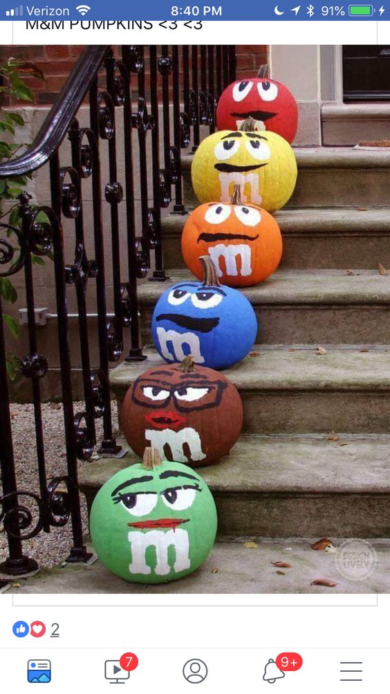 M&M pumpkins