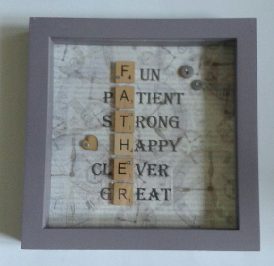 Scrabble Art Fathers Day frame