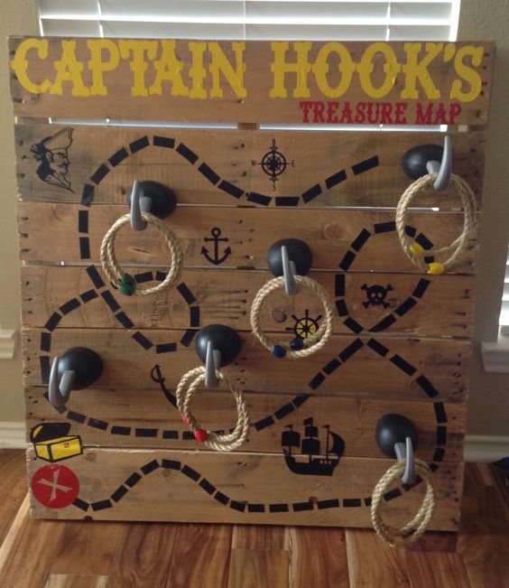 Carnival Game - Captain Hook's Treasure Map Ring Toss