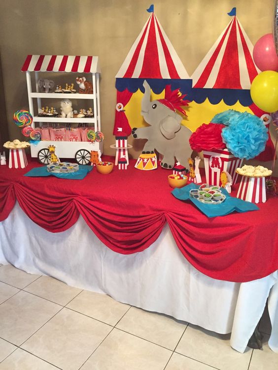 Circus Birthday Party Ideas Kids - Circus Dessert Table