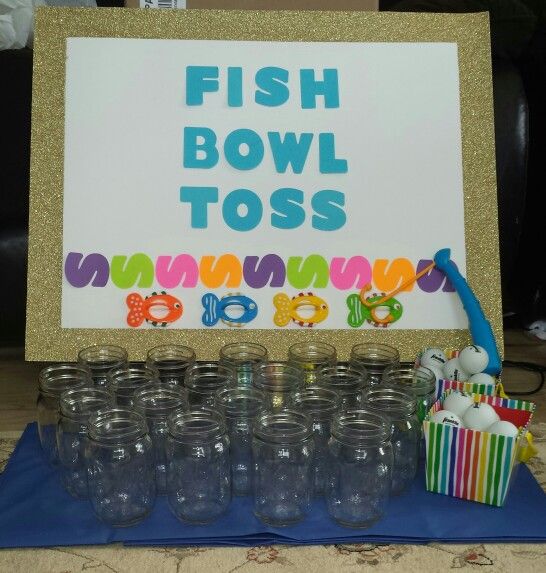 Fishbowl toss carnival game