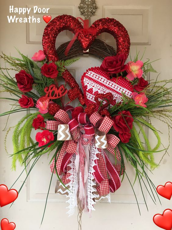 Valentines Day Wreath #valentines