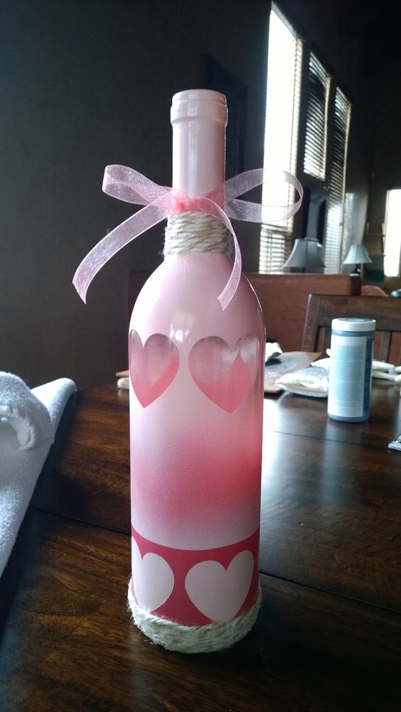 valentines wine bottle crafts