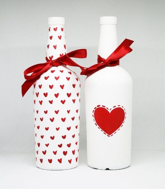 Valentines Wine Bottle Crafts