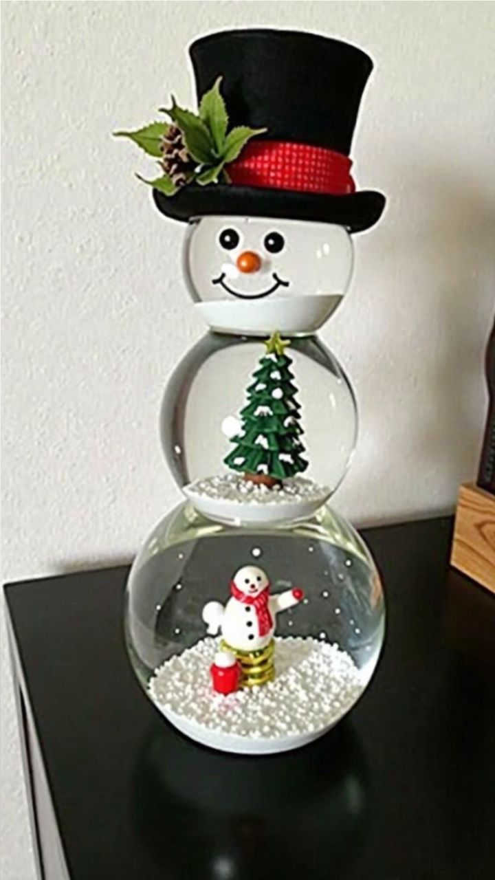 DIY Fishbowl Snowman Ideas