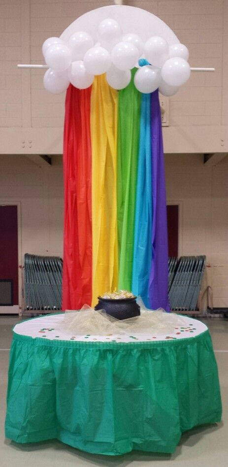 Rainbow made with Plastic Tablecloths