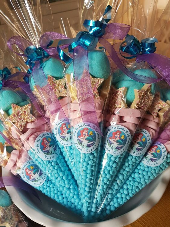 Ariel Themed Sweet Cones 