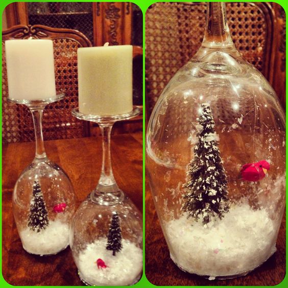 Snow Globe Candle Holders