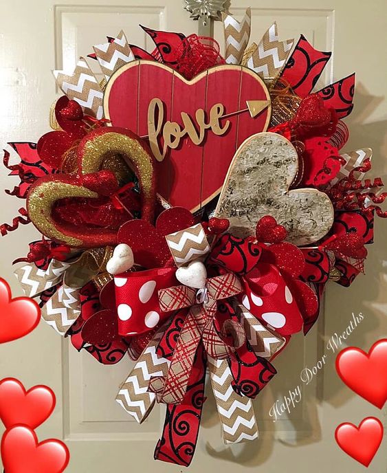 Valentines Day Wreath #valentines