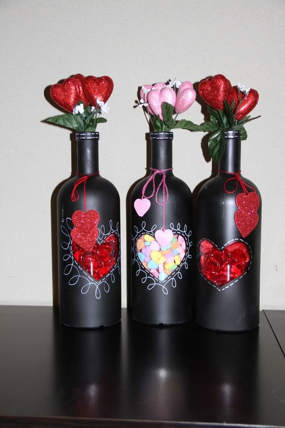 Valentine wine cheap bottle crafts