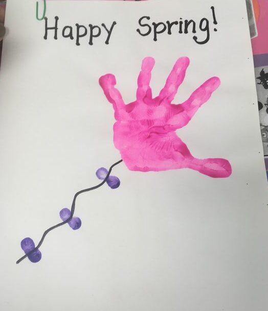 Hand Print Spring Crafts for Kids