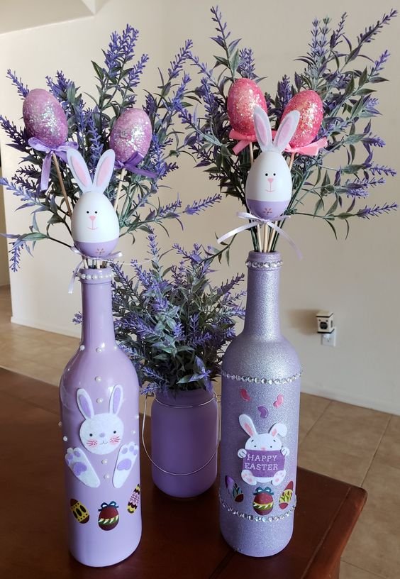 75+ Adorable Easter Wine Bottle Crafts for an Egg-Cellent Spring