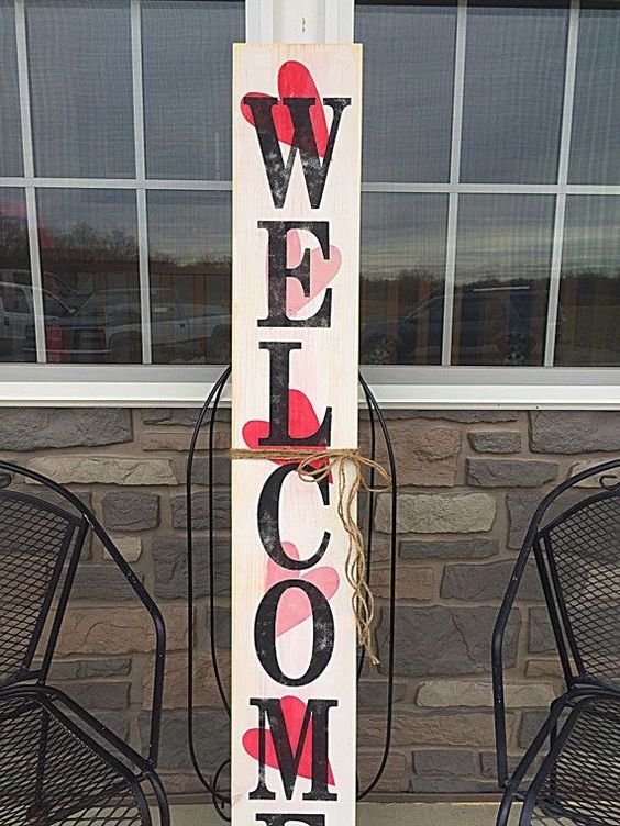 Valentines Porch Sign Ideas