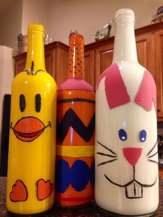 Easter Wine Bottle Crafts