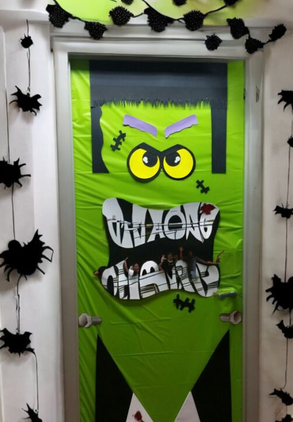 Frankenstein's Monster Halloween Door