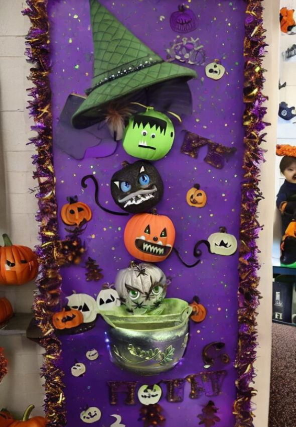Monster Mash Halloween Door