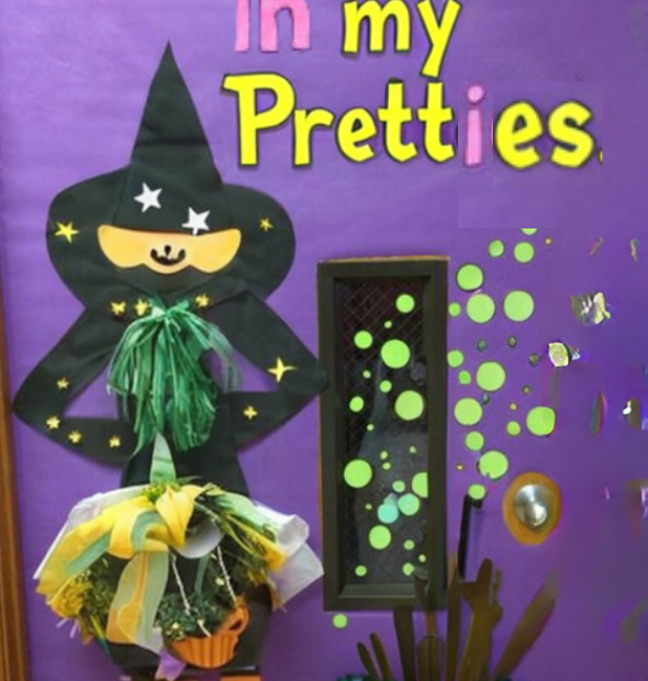 Wicked Witch Halloween Door