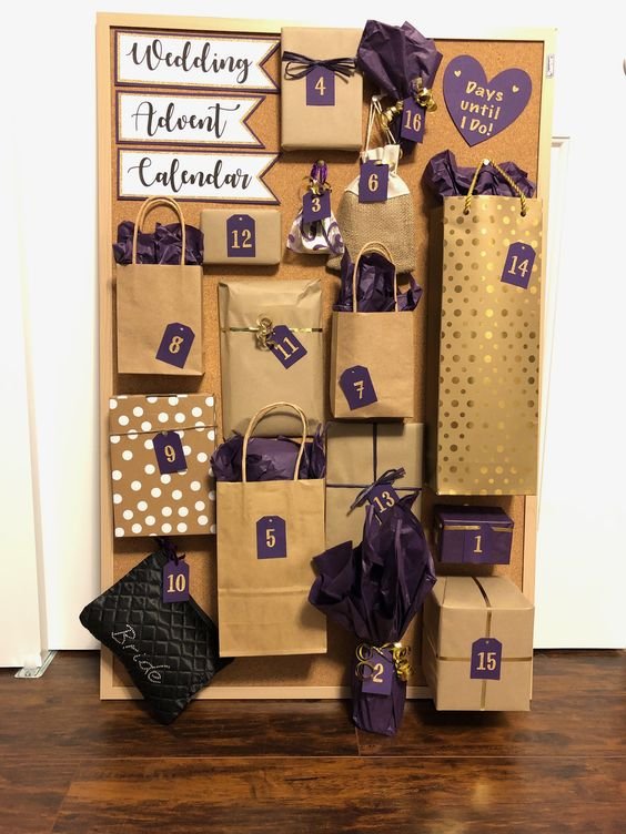 12+ Things to Include in Your Wedding Advent Calendar | weddingsonline | Wedding  gifts for bridesmaids, Wedding countdown, Wedding calendar