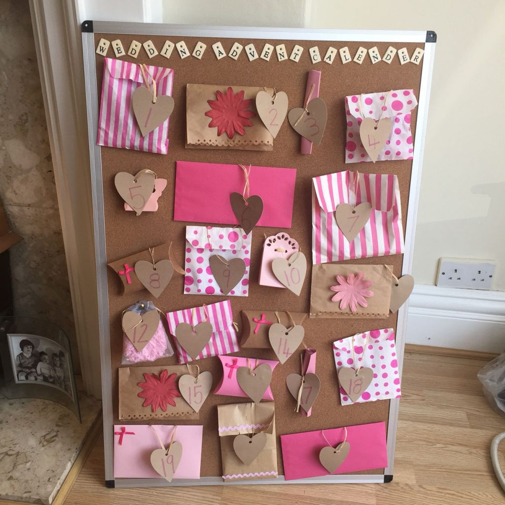 Wedding Advent Calendar Gift Ideas Bridal Shower Advent Countdown 