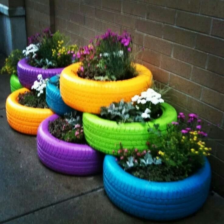 Tire Planter Ideas