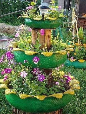 Tire Planter Ideas