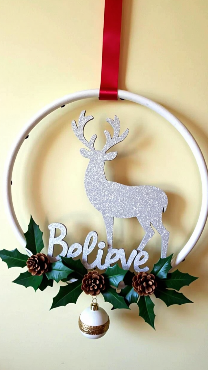 Christmas Hula Hoop Decorations