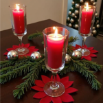 DIY Christmas Wine Glass Centerpiece