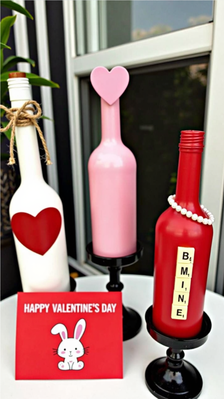 Valentines Wine Bottle Crafts