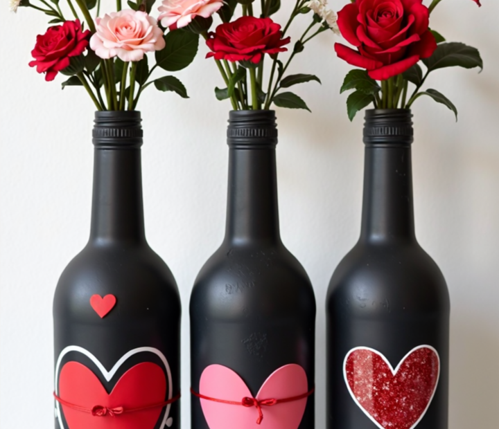 Valentines Wine Bottle Crafts