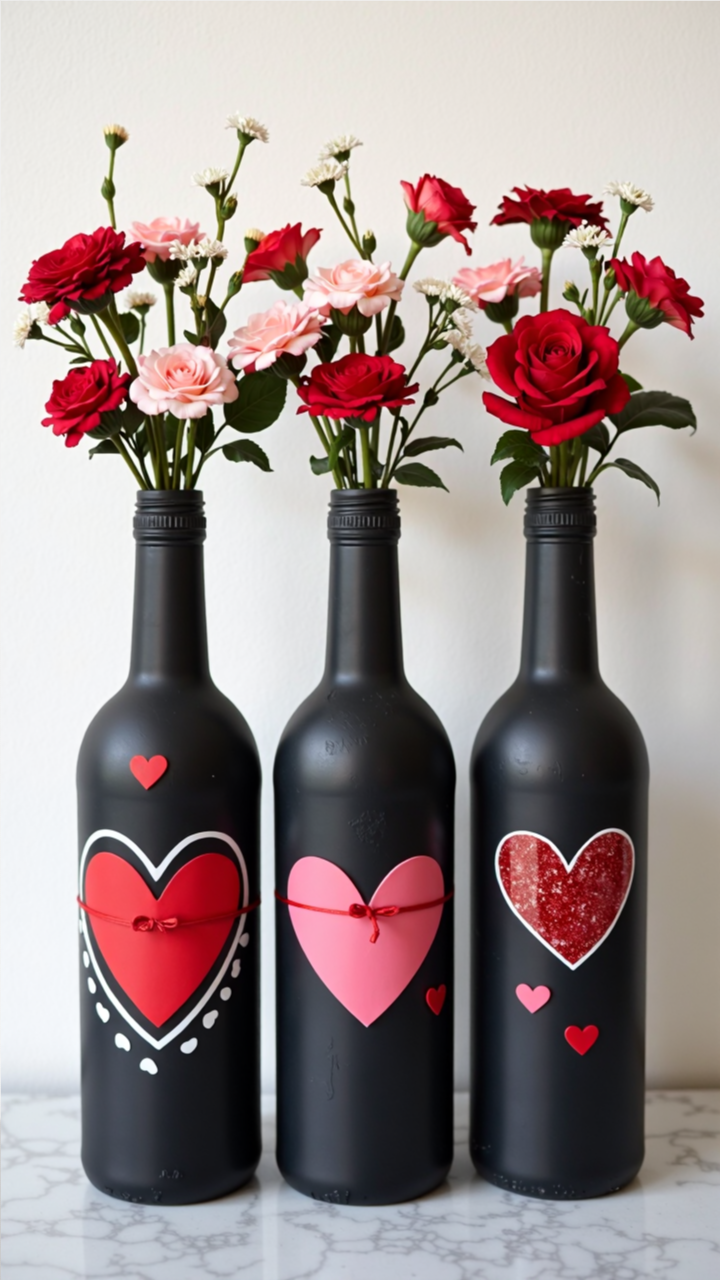 Valentines Wine Bottle Crafts