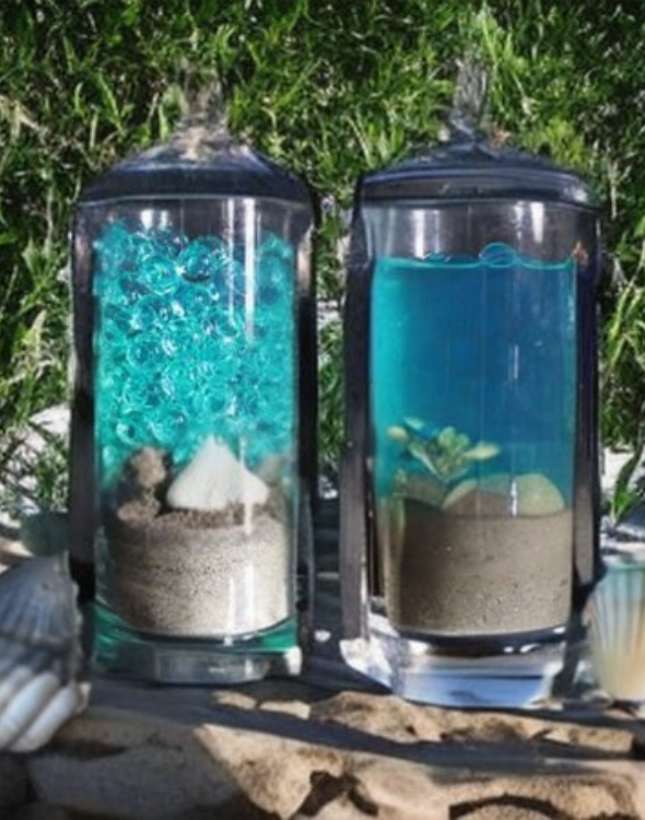 DIY Beach Wedding Centerpieces